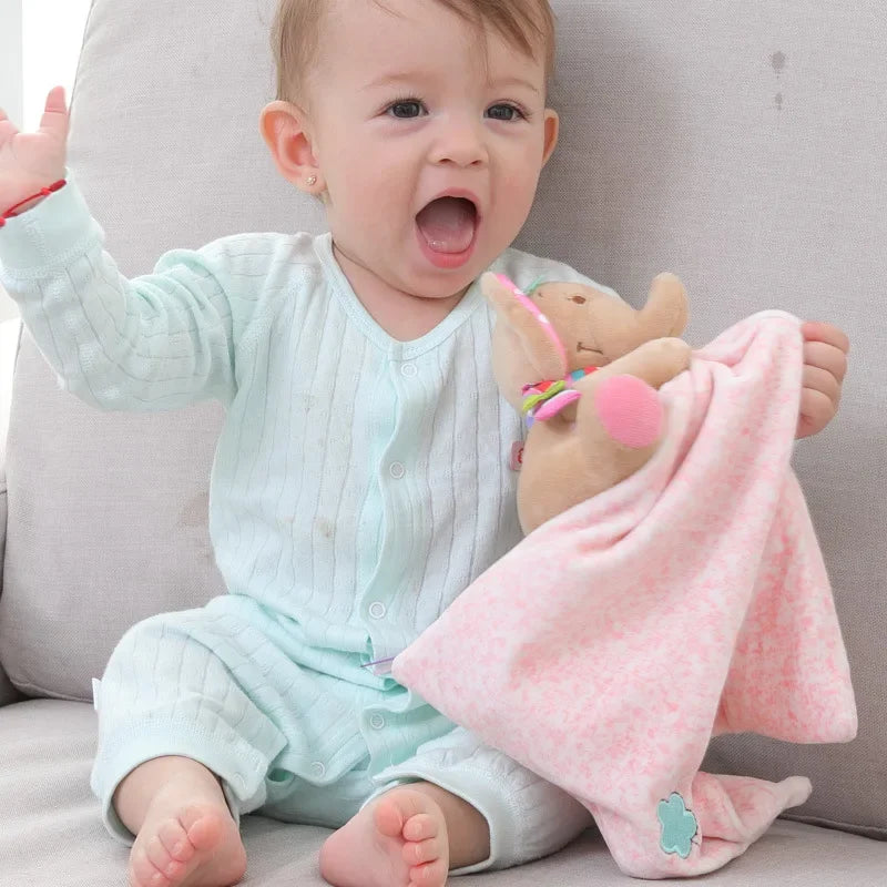 Newborn Baby Appease Towel Infant Cartoon Animals Sleeping Dolls Comfort Towel Kids Sleep Toy Soothe Bibs Soft Cute Blanket
