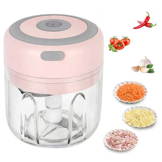 Small Size Usb Rechargeable Mini Galric Chopper Pepper Sauce Maker Small Food Processor Food Chopper