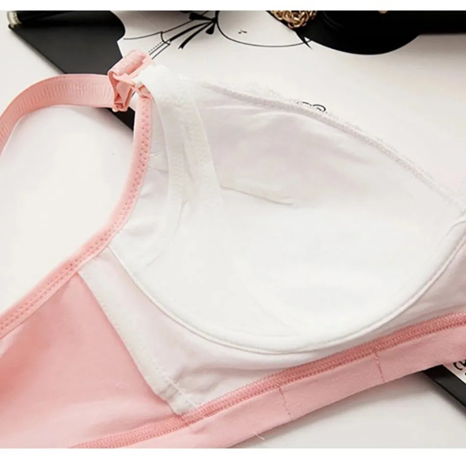 Maternity Lacating Nursing Bras without Underwire Soft Comfortable Gathering Anti Sagging Adjustable Buttons Soutien Allaitement