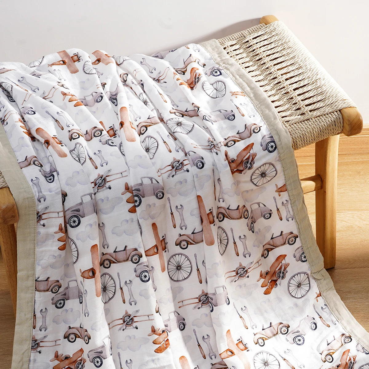 Kangobaby #My Soft Life# New 4 Layers Premier Bamboo Cotton Baby Muslin Swaddle Blanket Breathable Newborn Quilt Size 120x110cm