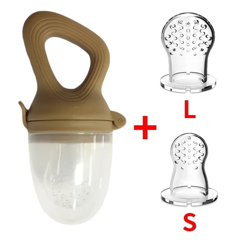 Sucette d'alimentation pour bébé avec tétine à fruits – Sucette de dentition en silicone sans BPA
