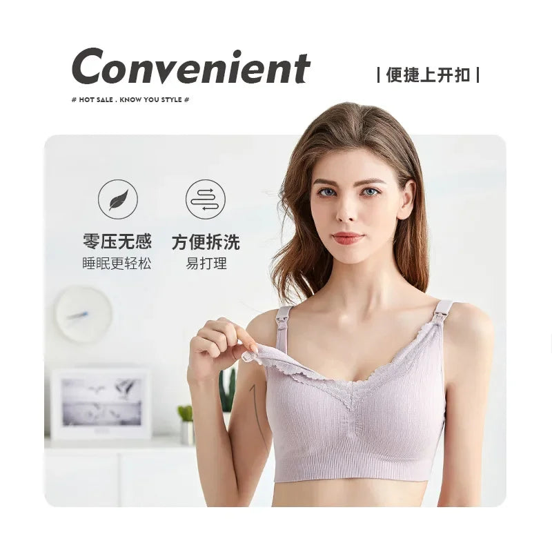 New Arrival breastfeeding bra pregnant women underwear maternity nursing bra lace high quality