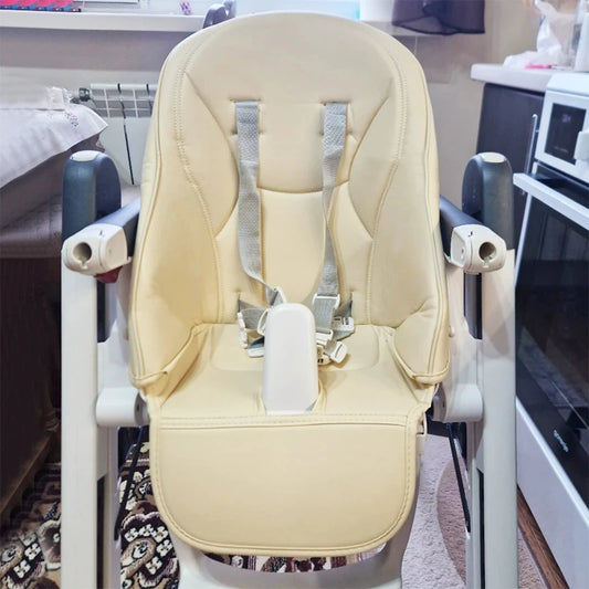 Baby Seat Cushion For Peg Perego Siesta Prima Pappa Zero3 High Chair Children Growth Chair PU Leather Cover Dinner Chair Cover