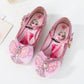 Disney Girls' Princess Sandals Children's Shoes Frozen Elsa Children's Shoes Girls Fashion Baby Pink Blue High Heel Shoes Size