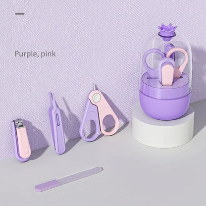 Baby Grooming Kit 4IN 1 Baby Nail Trimmer Infant Manicure Scissors Baby Hygiene Kit Baby Nail Clipper for Newborn Health Care