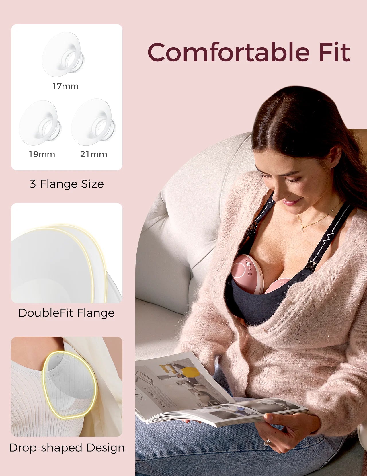 Momcozy M9 Breast Pump Hands Free Upgraded Mobile Flow