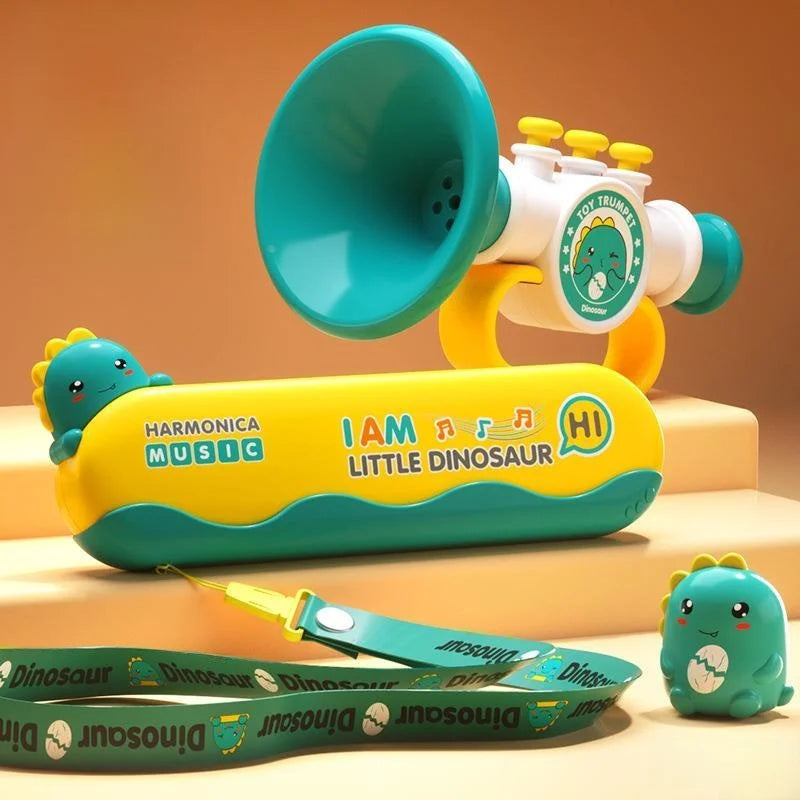 Trumpet Children's Toy Blow Music Baby Can Blow Instrument KIA Purden Brand Suitable for Ages 2 to 4 plus Years Old