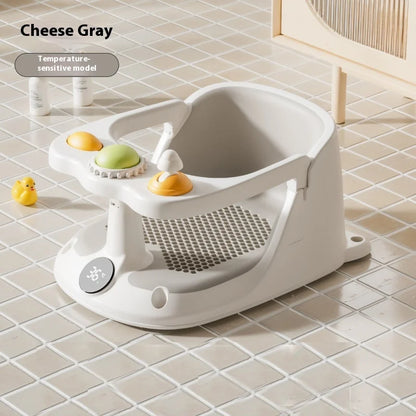 Baby Bath Seat Soft Mat For Travel Home Living Room Foldable Baby Bath Seat With Suction Cups Wrap-around Baby Bath Chair