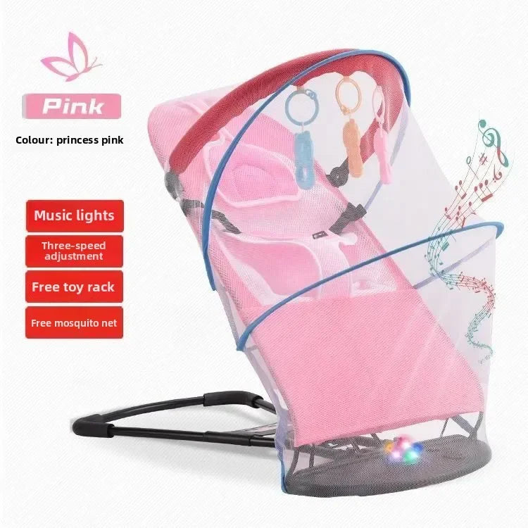 Baby Rocker Swing Chair Soothing Calming Tool Infant Feeding Change Recliner Foldable Adjustable Portable Comfortable Easy Care