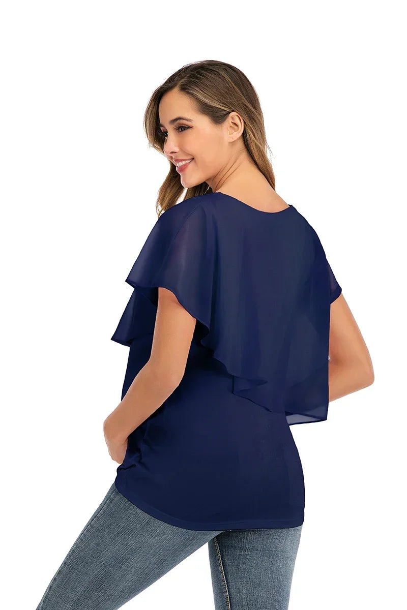 New Summer Women Pregnant Nursing T-Shirts Women's Wrap Tops Sleeveless Double Layer Blouse Tees  Clothes