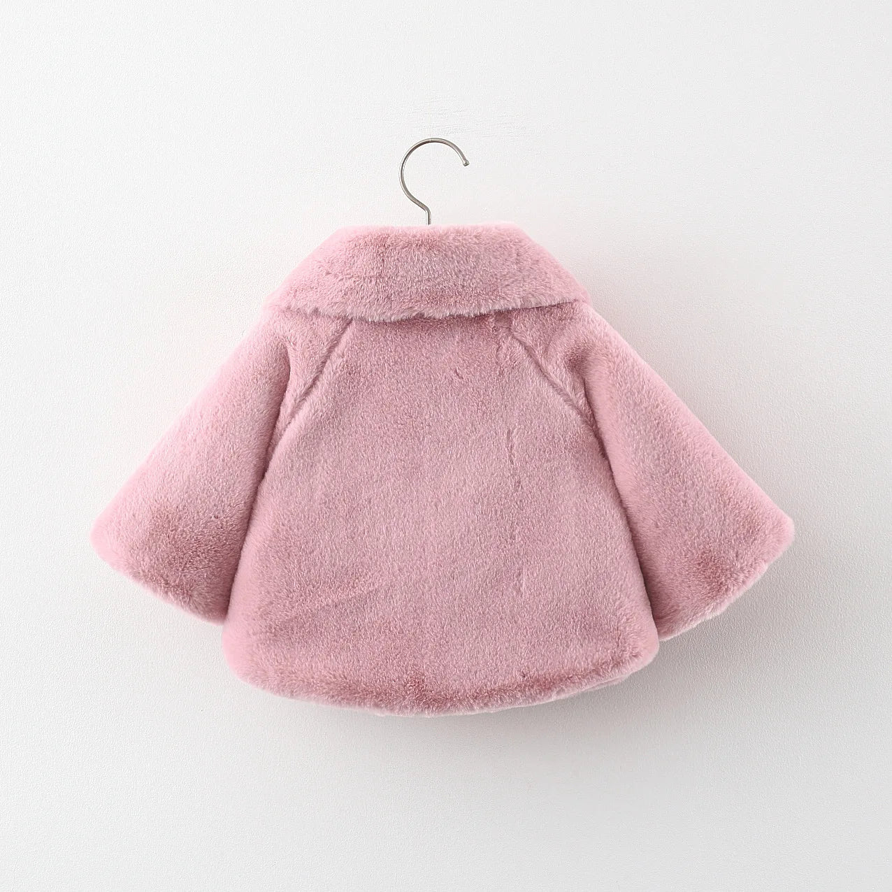 Autumn Winter Newborn Girls Clothes Korean Cute Doll Collar Fleece Warm Thick Baby Tops Cape Faux Fur Coat Kids Jacket BC1521