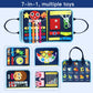 7-in-1 Montessori Busy Board for 3-6 Years Old - Sensory Learning Toy for Fine Motor Skills, Gift for Kids