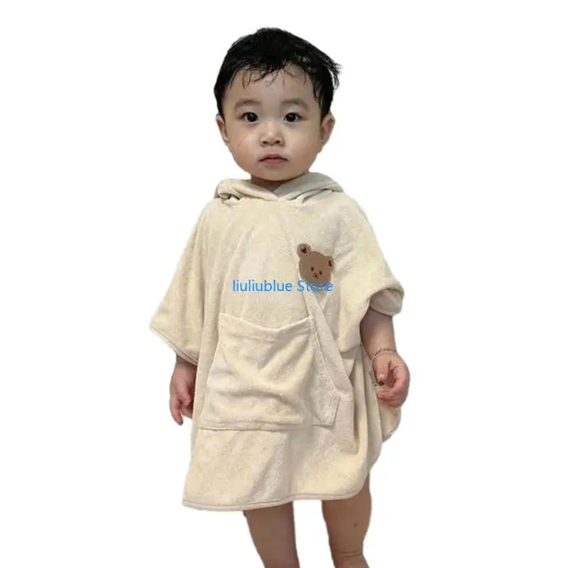 Baby Hooded Baby Towel Soft Bath Towel with Long Ears/Small Bear Pattern Gift 62CF