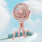 Baby 3 Speeds Stroller Mini Fan With Light Portable USB Charging Fan Mobile Phone Holder Stroller Accessories Baby Newborn Items