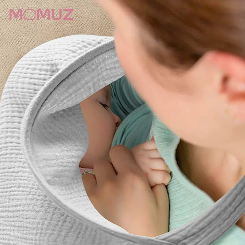 Soft 100% Cotton Breathable Nursing Covers Muslin Nursing Cover Apron for Mom Privacy Breastfeeding Stroller Cover Accessories