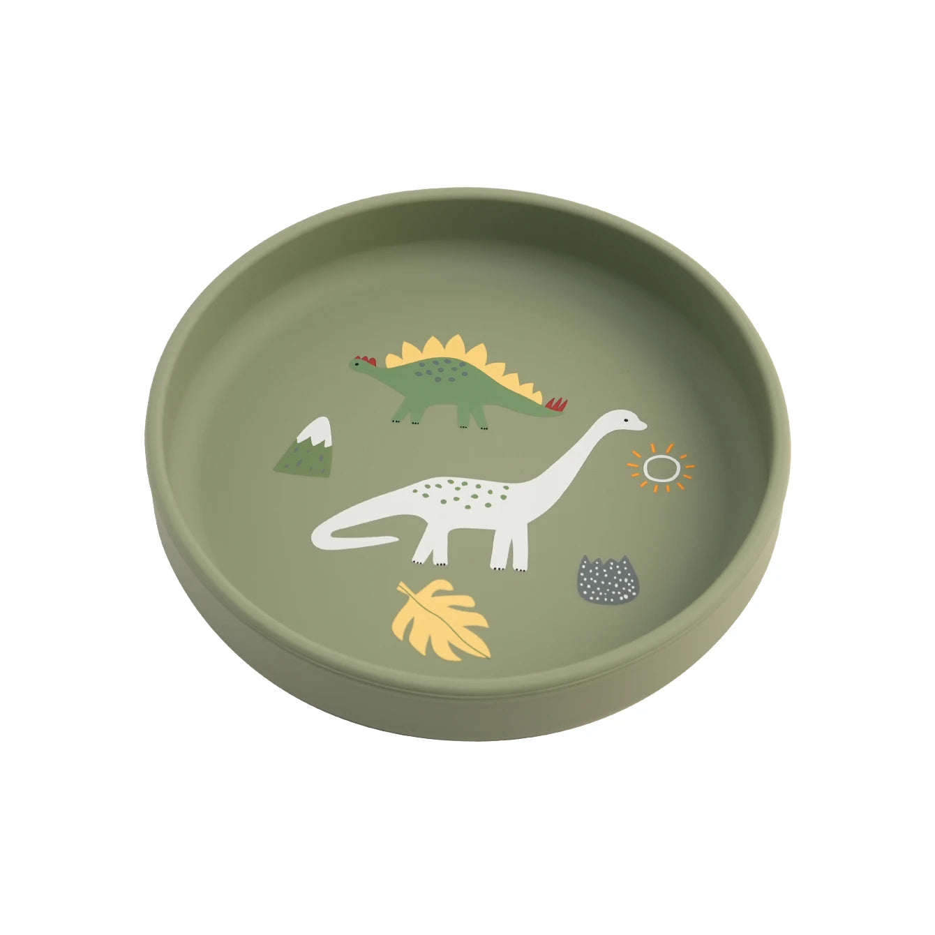 Silicone Baby Plate – Fun Dinosaur Tray for Self-Feeding