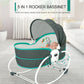 Baby Rocking Chair Baby Cradle for Newborns 0-3 Years Old Baby Soothing Bed Swing Bed 5 in 1 Music Vibrating Tent Rocking Bed