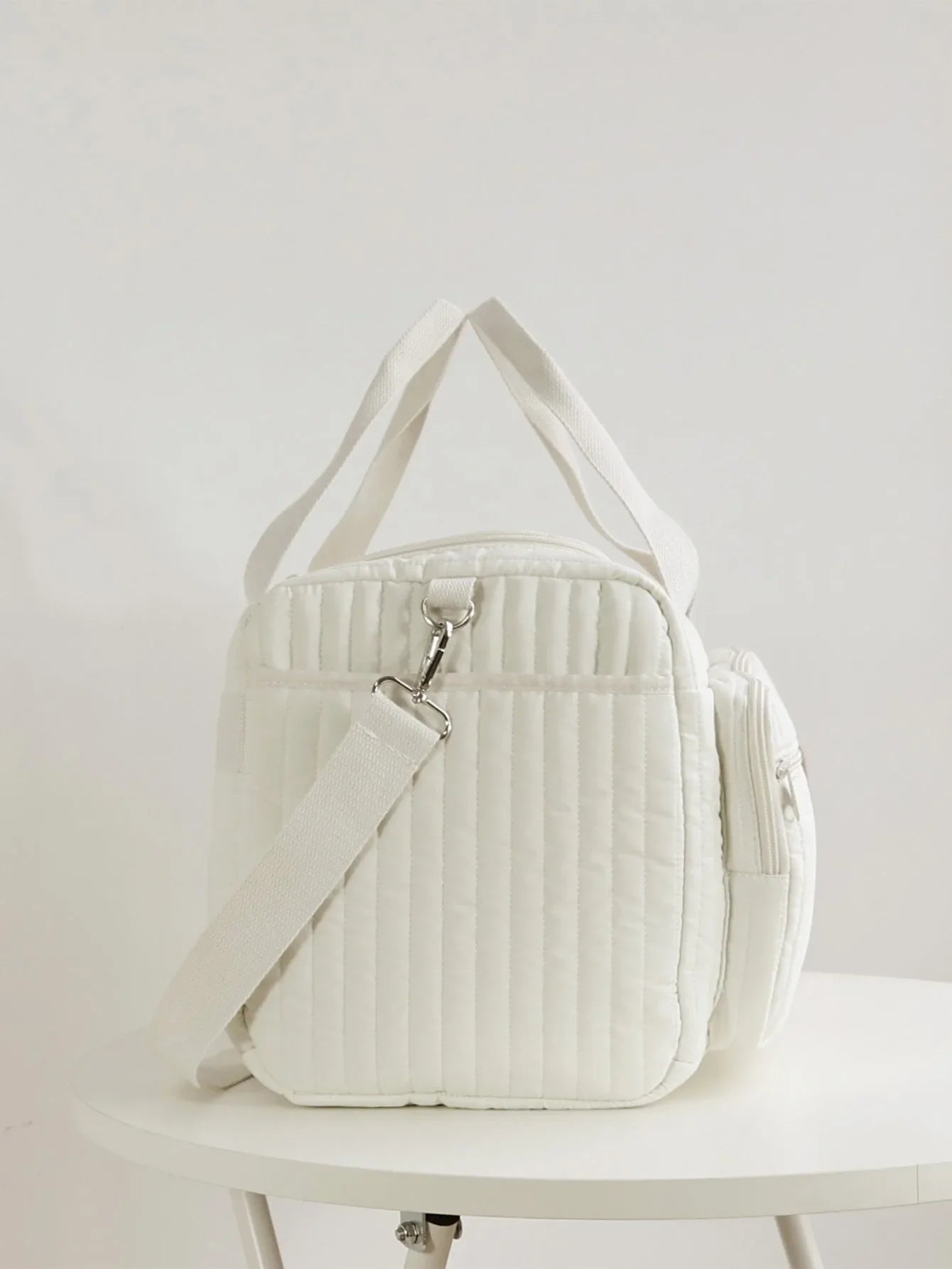 Cartoon Bear Diaper Bag – Quilted Tulip Maternity Tote with Shoulder Strap