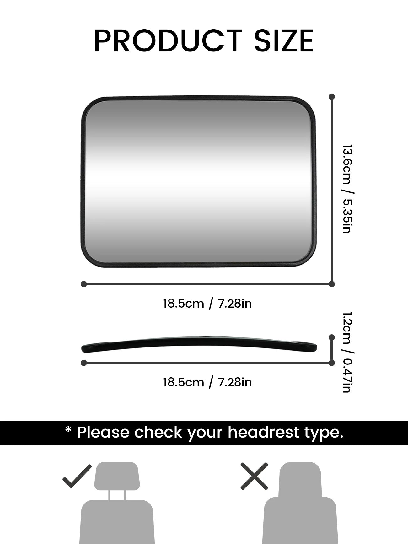 Baby Car Mirror Rearview Infant Child Monitoring Mirror for Vehicle Rear Seat Universal Fit Baby Car Mirror