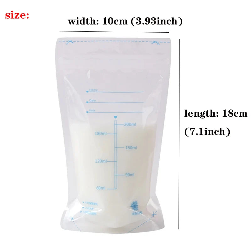 200ml Breast Milk Freezer Bags, BPA Free Safe