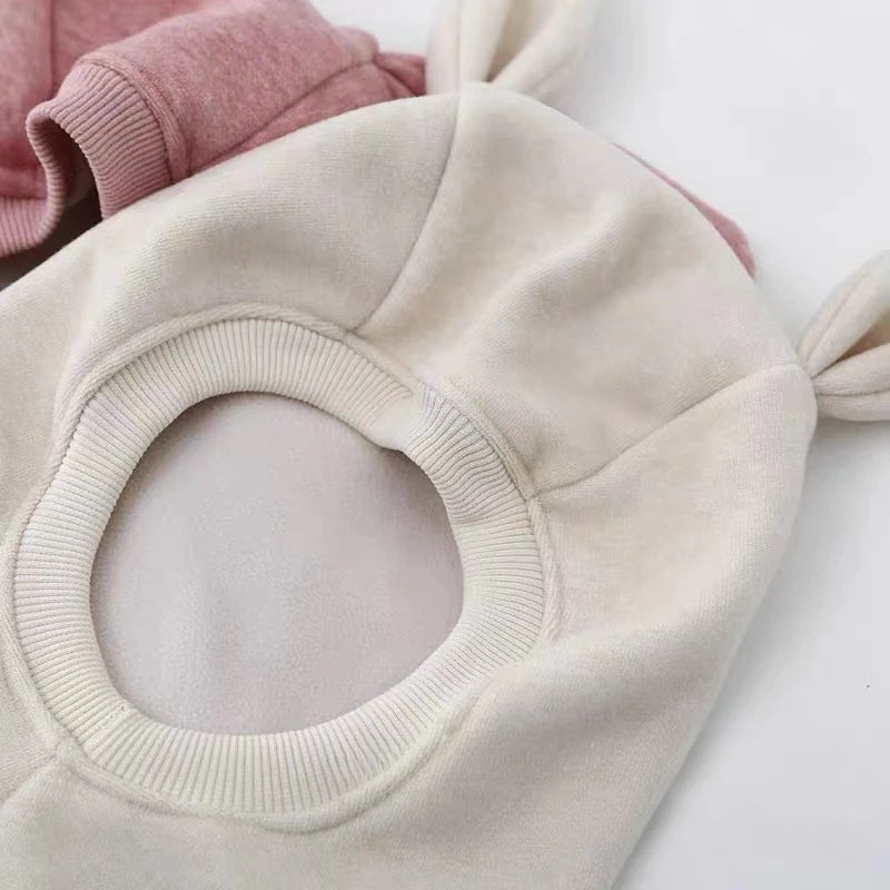 Winter Wool Rabbit-Ear Balaclava – Warm Adjustable Hat for Kids
