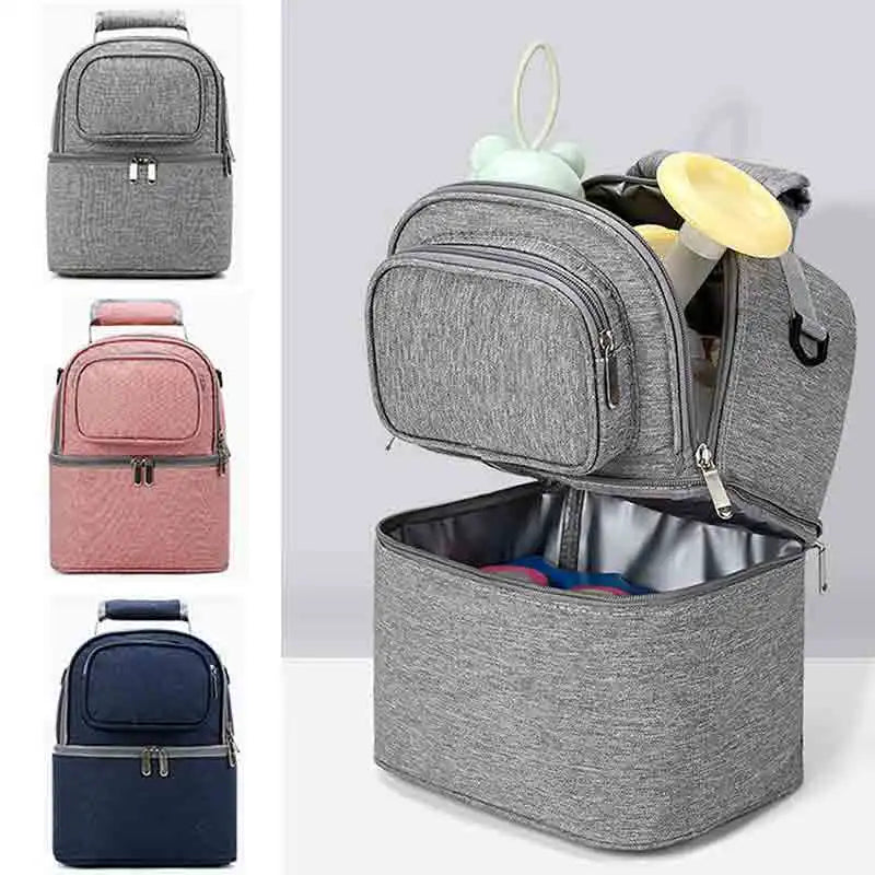 Maternity Cooler Double Layer Insulation Breast Pump Maternity Backpack