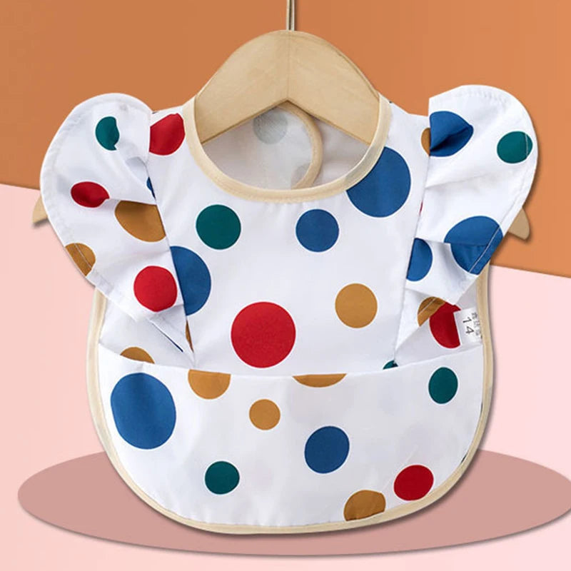 Baby Feeding Bib Apron Kids Mess-proof Waterproof Bib for Baby Girls Children 0-4 Years Feeding Dining Laciness Smock Bibs Apron