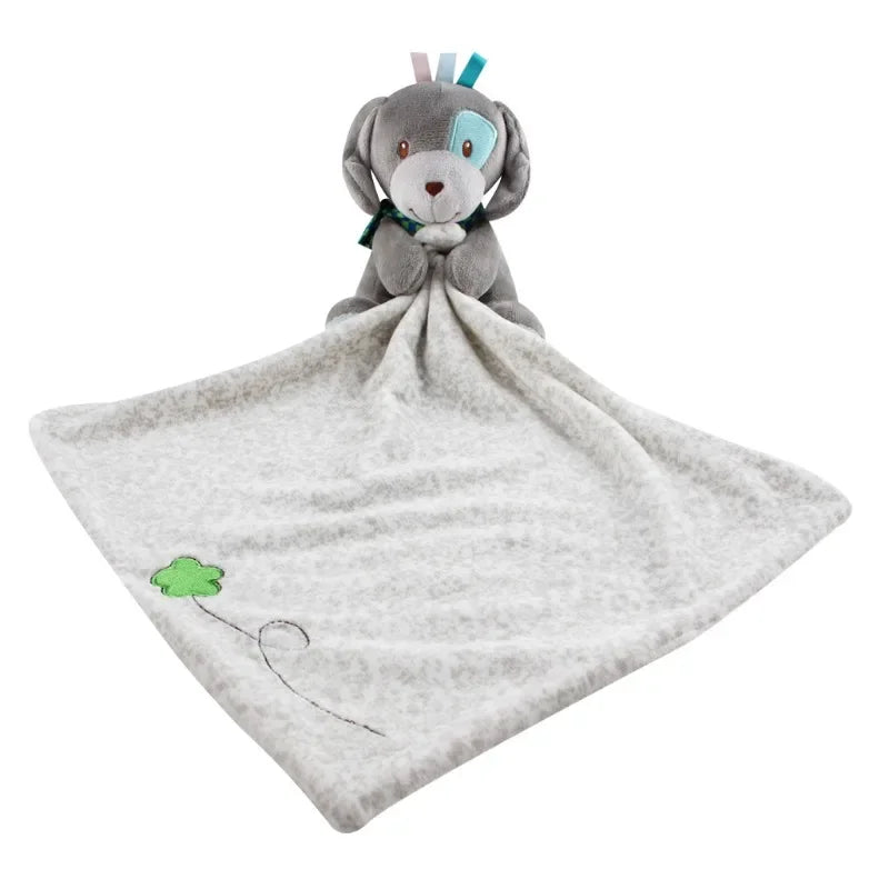 Newborn Baby Appease Towel Infant Cartoon Animals Sleeping Dolls Comfort Towel Kids Sleep Toy Soothe Bibs Soft Cute Blanket