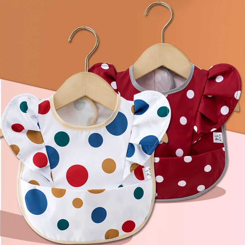 Baby Feeding Bib Apron Kids Mess-proof Waterproof Bib for Baby Girls Children 0-4 Years Feeding Dining Laciness Smock Bibs Apron