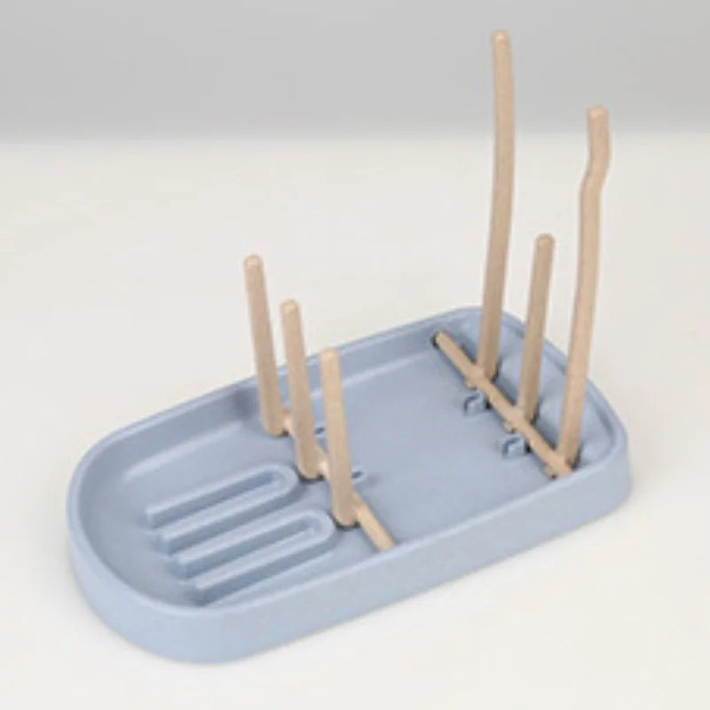 Baby Bottle Wheat Straw Drying Rack Feeding Cup Holder Removable Rack Cleaning Pacifiers Accessories Storage Drying Shelf Clean