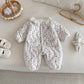 Vintage Floral Baby Romper – Warm & Padded