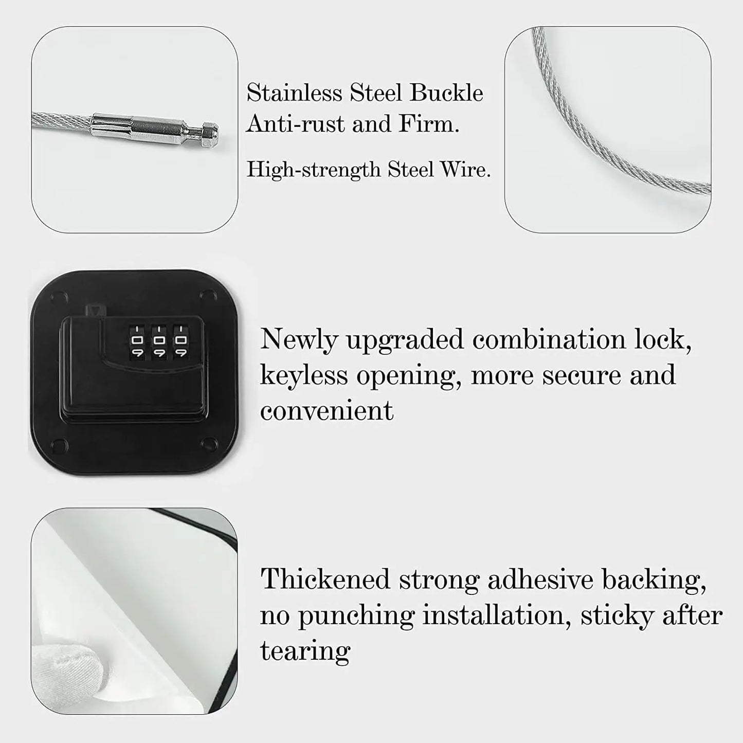 Refrigerator Lock,Combination Lock for Refrigerator Cabinets,Heavy Duty Fridge Lock,Child Safety Cabinet Locks,Easy Install
