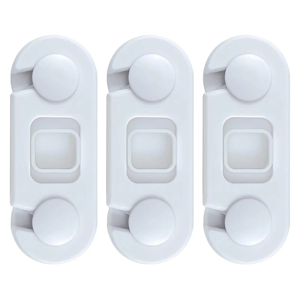 Child Proof Refrigerator Lock, Baby Safety Locks for Fridges, Cabinets, Drawers, Double Doors and More, Ergonomically Designed
