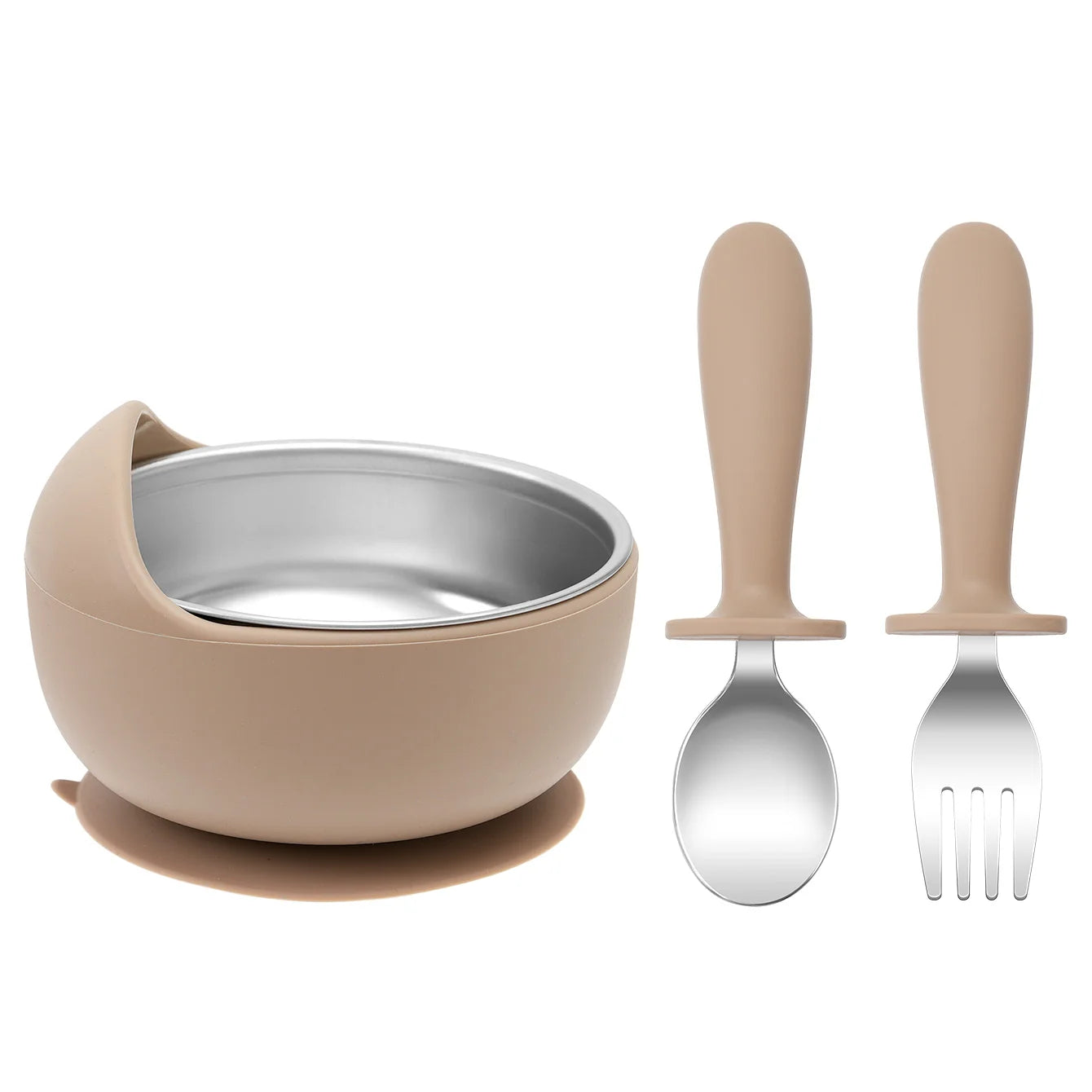 Toddler Feeding Set – 3PCS Bowl, Spoon & Fork for Weaning