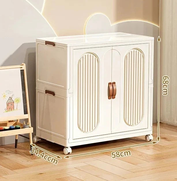 Children's Wardrobe Bedroom Closet Cabinet Baby Storage Box Toy Clothes Organizer Locker Folding Sorting Partition Wardrobe