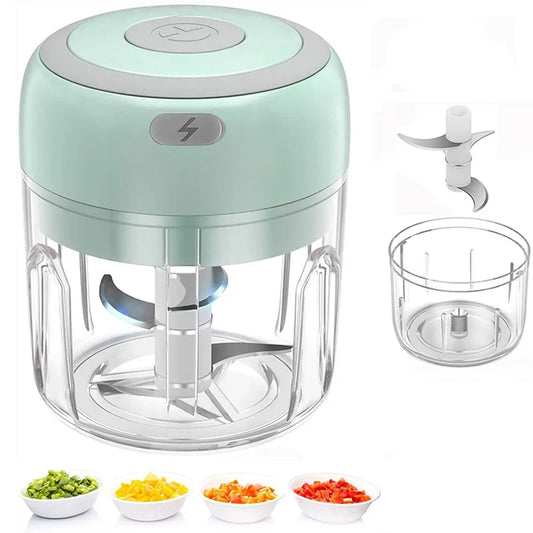 Mini Electric Mixers Kitchen Food Processor Garlic Chopper Vegetable Chili Chopper USB Home Masher Machine Kitchen Gadgets