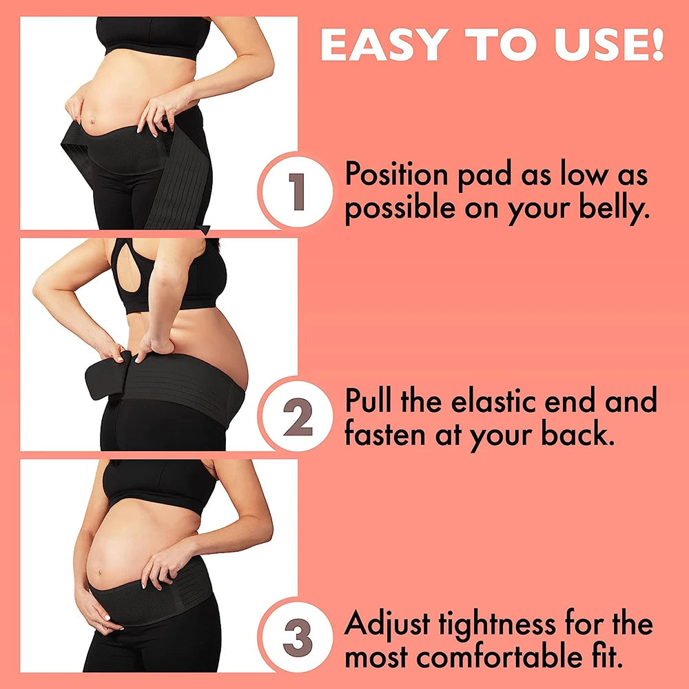 Pregnancy Support Belt Lightweight Breathable Adjustable For Pelvic Abdominal Hip And Lower Back Support Postpartum Recovery
