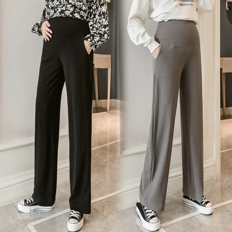 Maternity Clothings Thickened Belly Pants Clothes for Pregnant Women Casual Pants Loose Maternity Pants