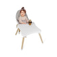 Flexible wooden baby high chair feeding highchair baby table and chair
