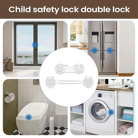 10Pcs Baby Cabinet Locks Strap Drawer Lock Child Anti-opening Refrigerator Lock Home Baby Anti-pinch Safety Protection Buckle