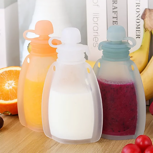 Resuable Breast Milk Storage Bags Silicone Leakproof Containers For Breastmilk Freezer Storing Fruit Purees Juice Accessories
