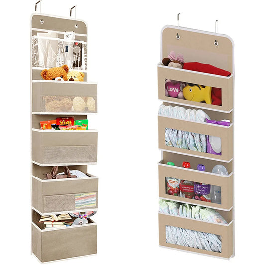 Multi-Layer Door Hanging Storage Bag - Multifunctional Fabric Organizer For Bedroom Closet And Baby Nursery