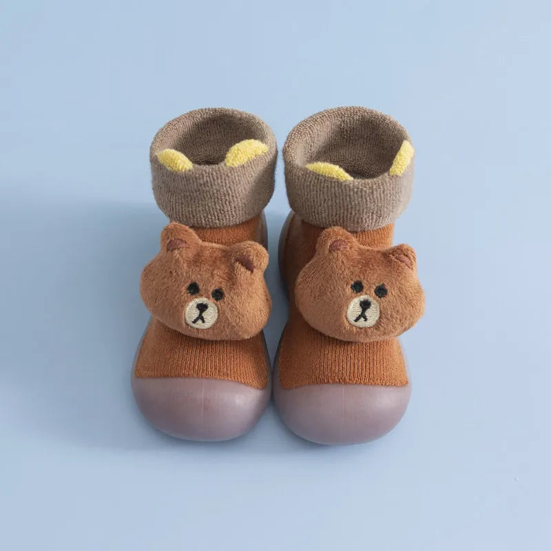 New Children's Cartoon Terry Terry Ears Doll Socks Shoes Soft Sole Indoor Baby Toddler Shoes