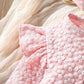 Ruffled Baby Girl Dress with Coat & Headband
