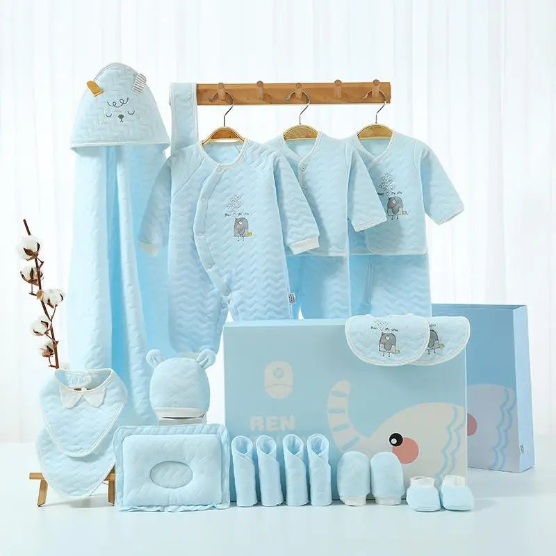 18/21/23 Pcsnewborn Clothes Set Winter Thick New Born Baby Girl Boy Clothes Cotton  Newborn Set Infant Outfit Baby Gift No Box