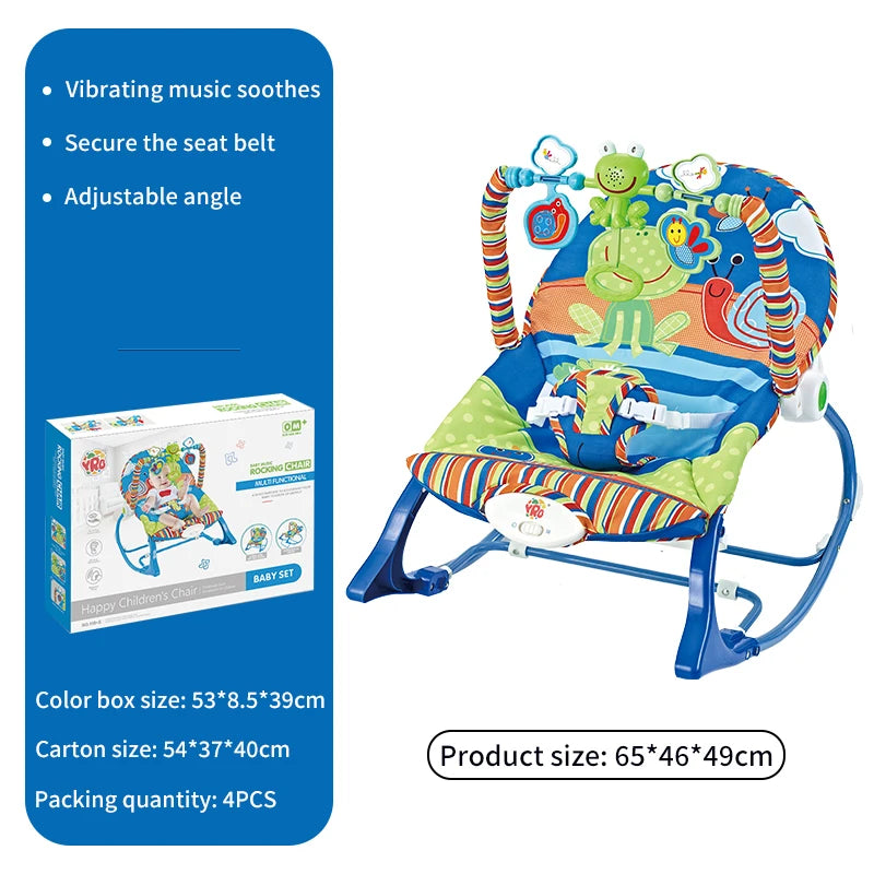 Baby Electric Rocking Chair Cradle Multifunctional Toys with Music Vibration Newborn Cradle Bed Sleep Shaker fit 0-2 Years Old