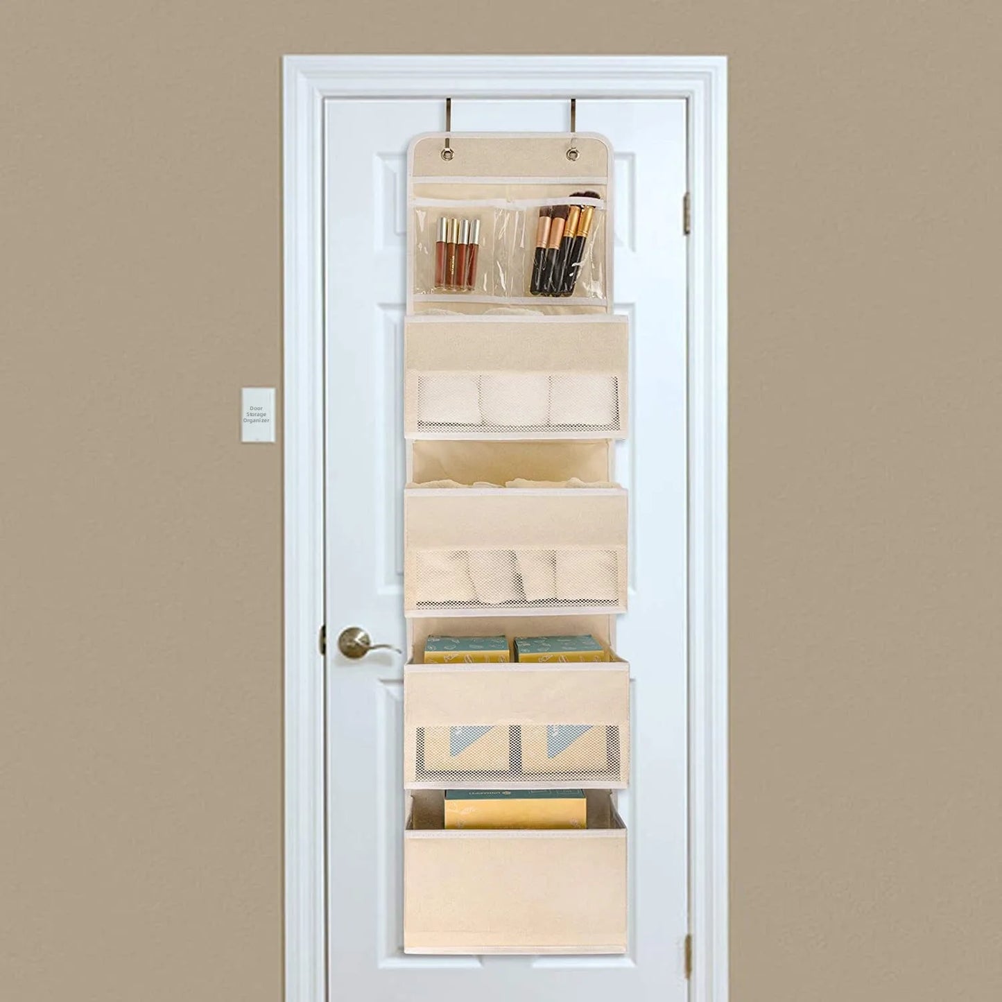 Wall-Mounted Underwear Storage Box Baby Bed Doll Toy Hanging Bag Children's Plaything Organizer Door Ba Storage Pouch