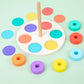 Montessori Toys Rainbow Stacking Ring Tower Board Baby Early Educational Teaching Aids Wood Toddler Baby Toy for Children Colors