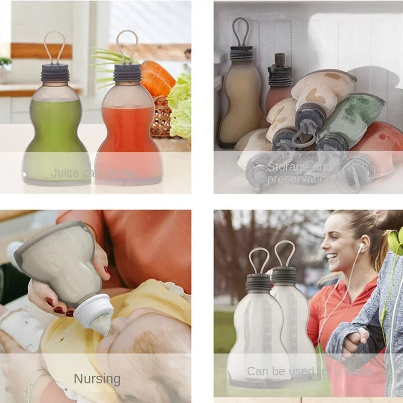 Reusable Milk Freezer Silicone Bags Baby Breast Milk Storage