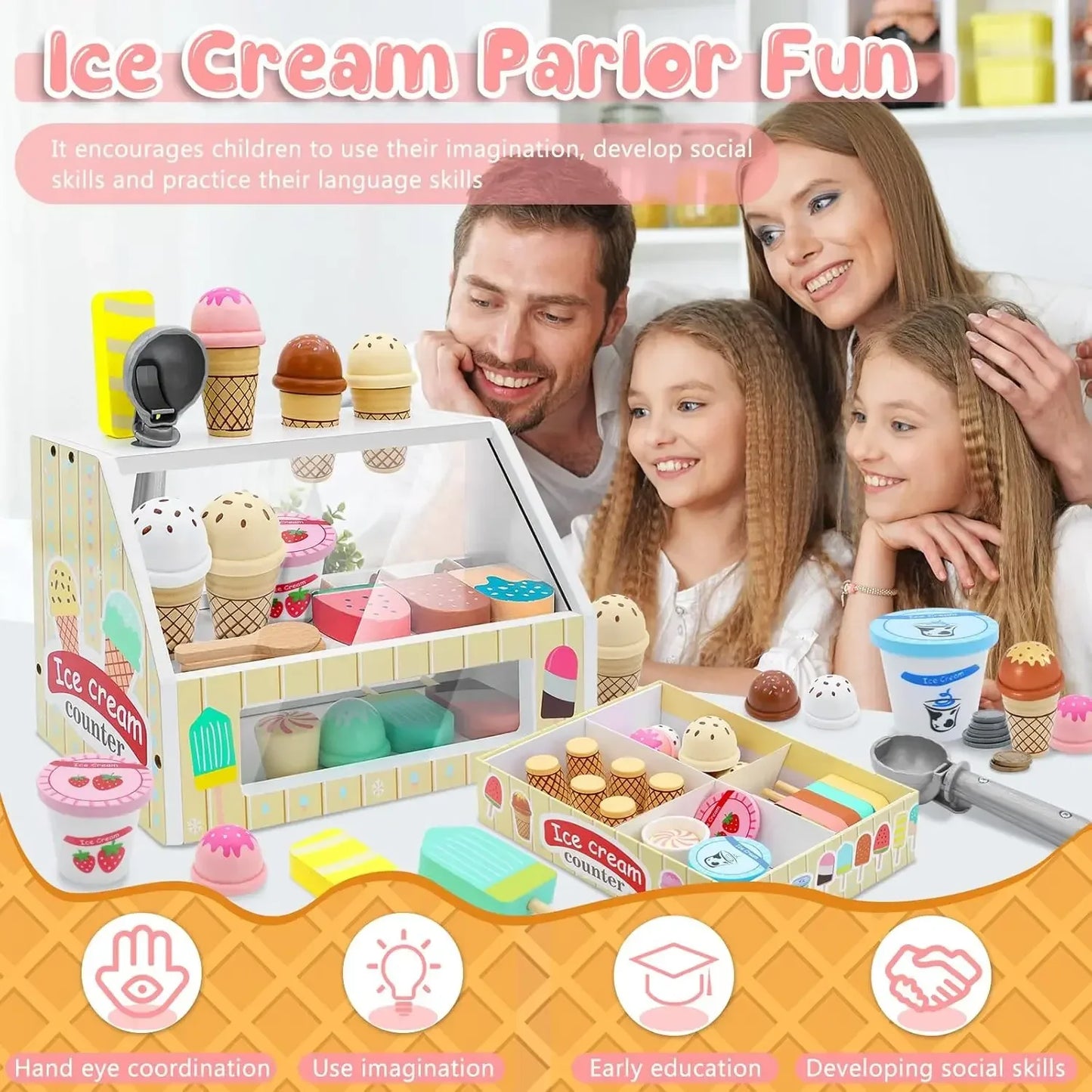 Ice Cream Counter Toy – Scoop, Play & Pay!